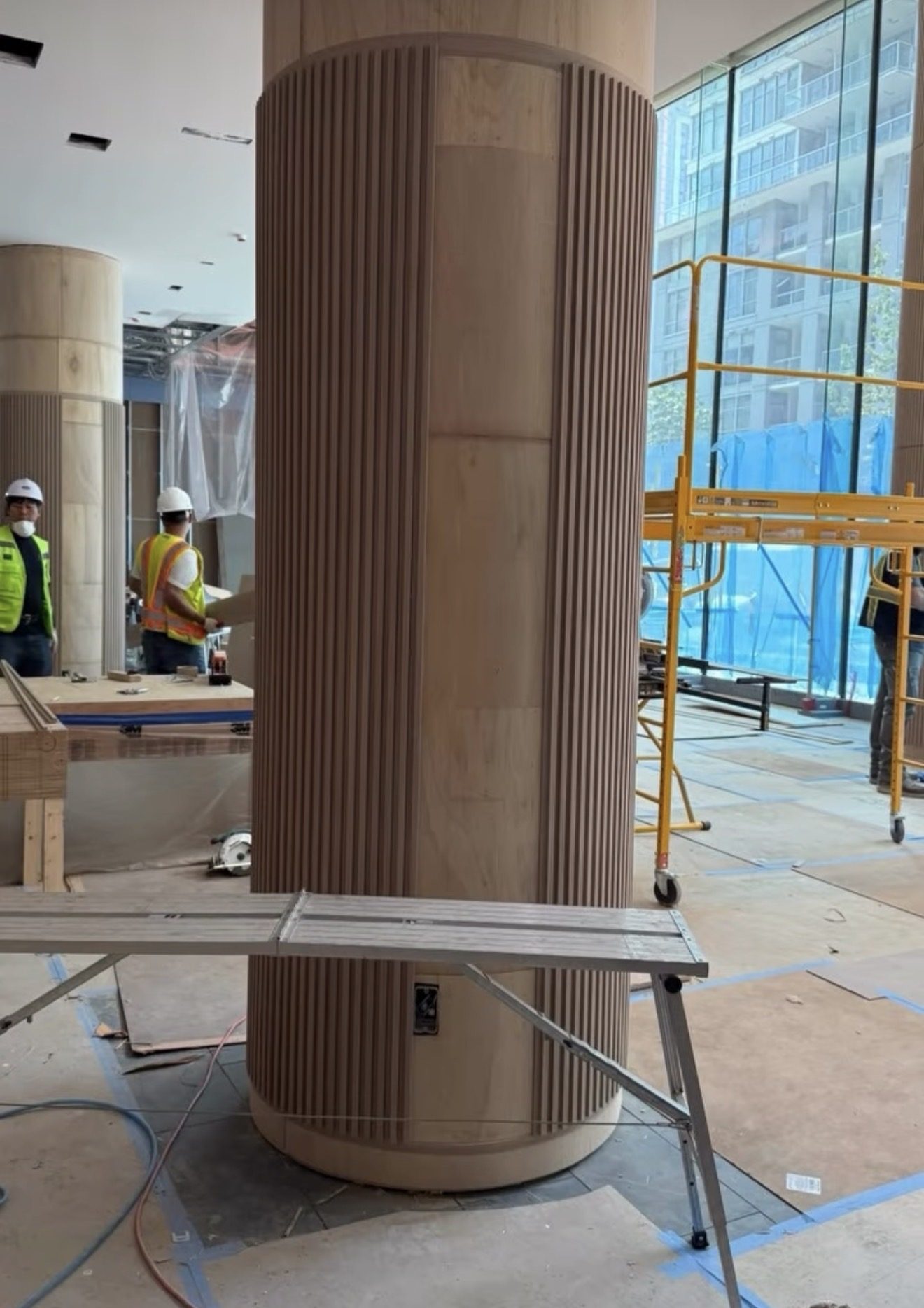 Custom fluted column installation — Instant Solutions LLC on Instagram