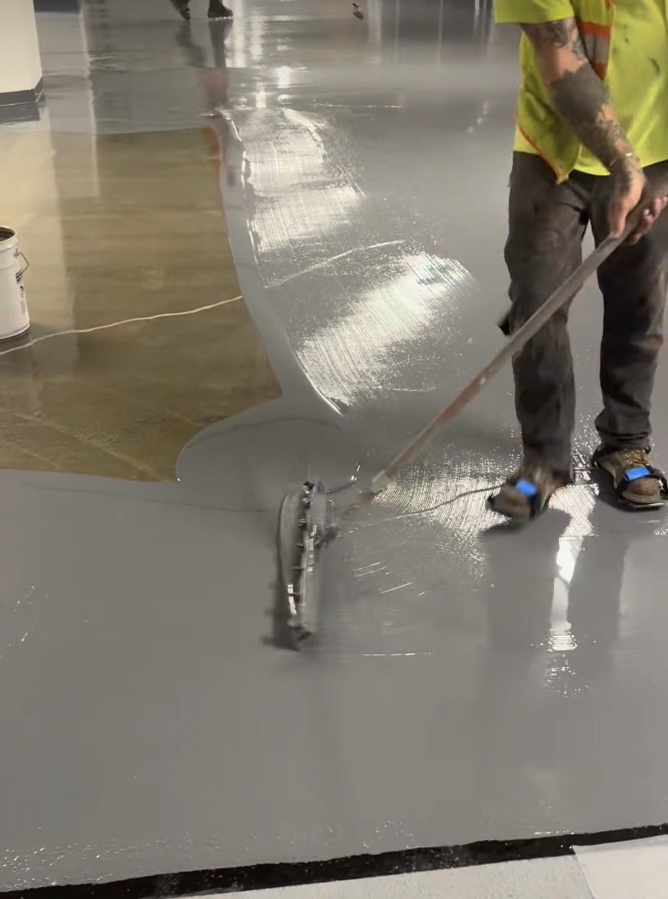 Epoxy floor coating application — Instant Solutions LLC on Instagram